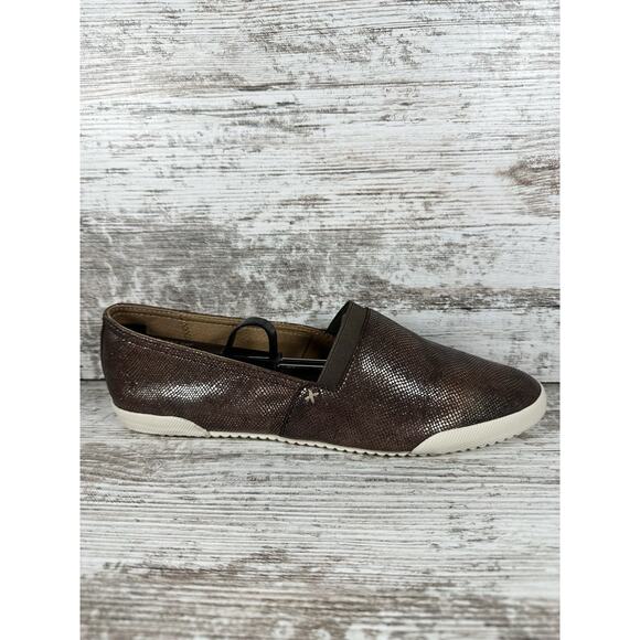Women's Frye Melanie Metallic Bronze Leather Flats Sz 8M - Picture 2 of 10